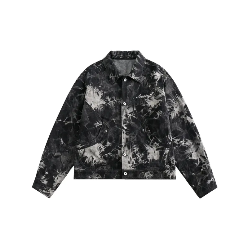 Fashion Tie Dye Deconstruction Design Short Jacket