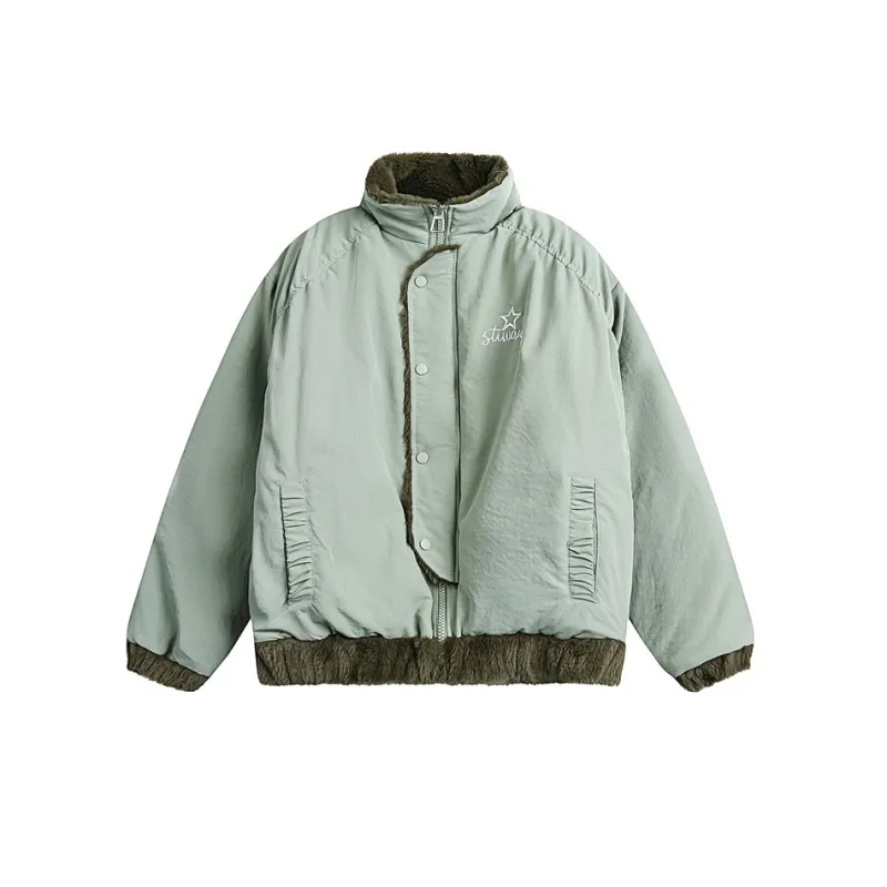 Retro Fluffy Collar Cotton padded Coat