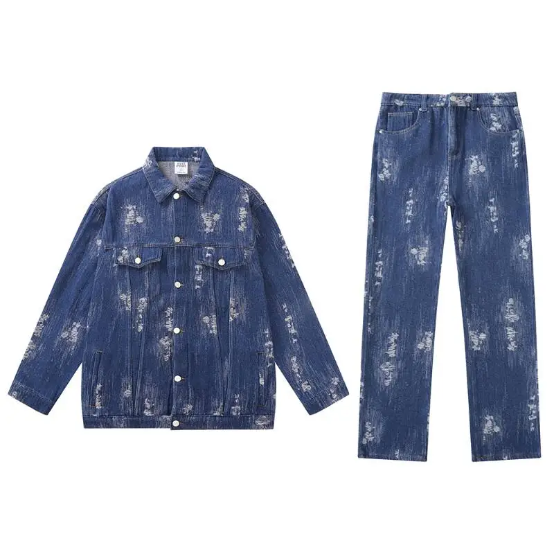 HELIPORT Spoiled tassel wash denim tracksuit
