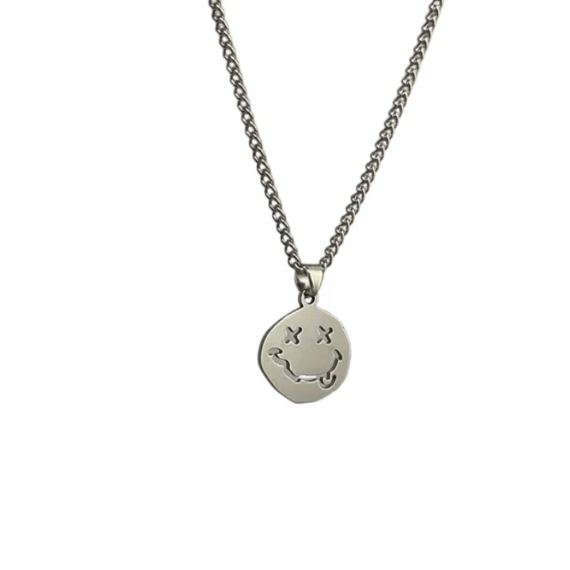 Versatile Smiley Face Pendant Necklace