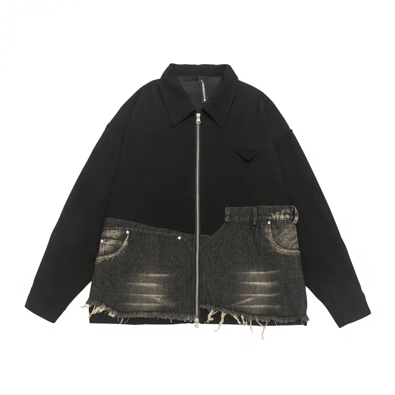 Street Style Denim Patchwork Jacket